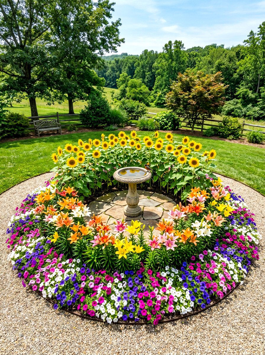 Circular Flower Garden Layout - 30 cutting garden layout ideas