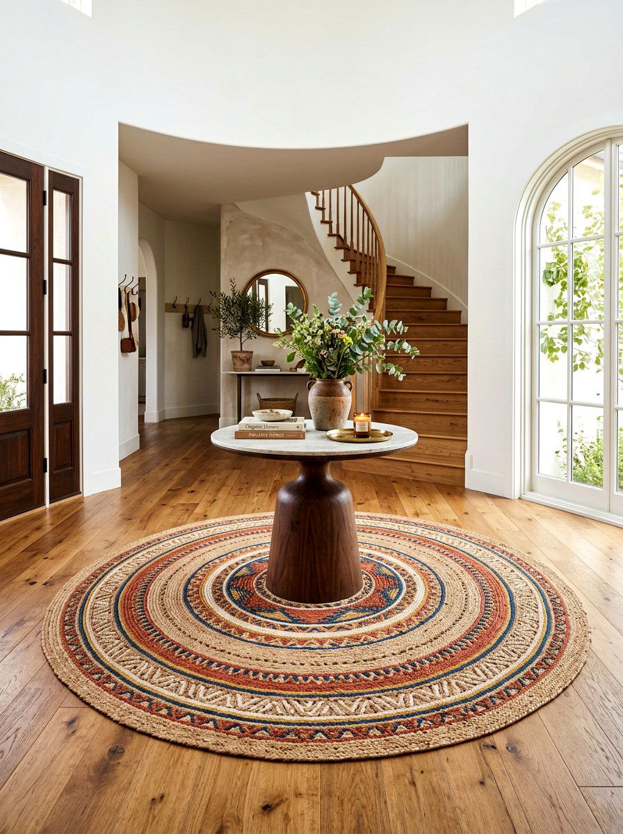 Circular Foyer Rug - 30 modern entryway ideas