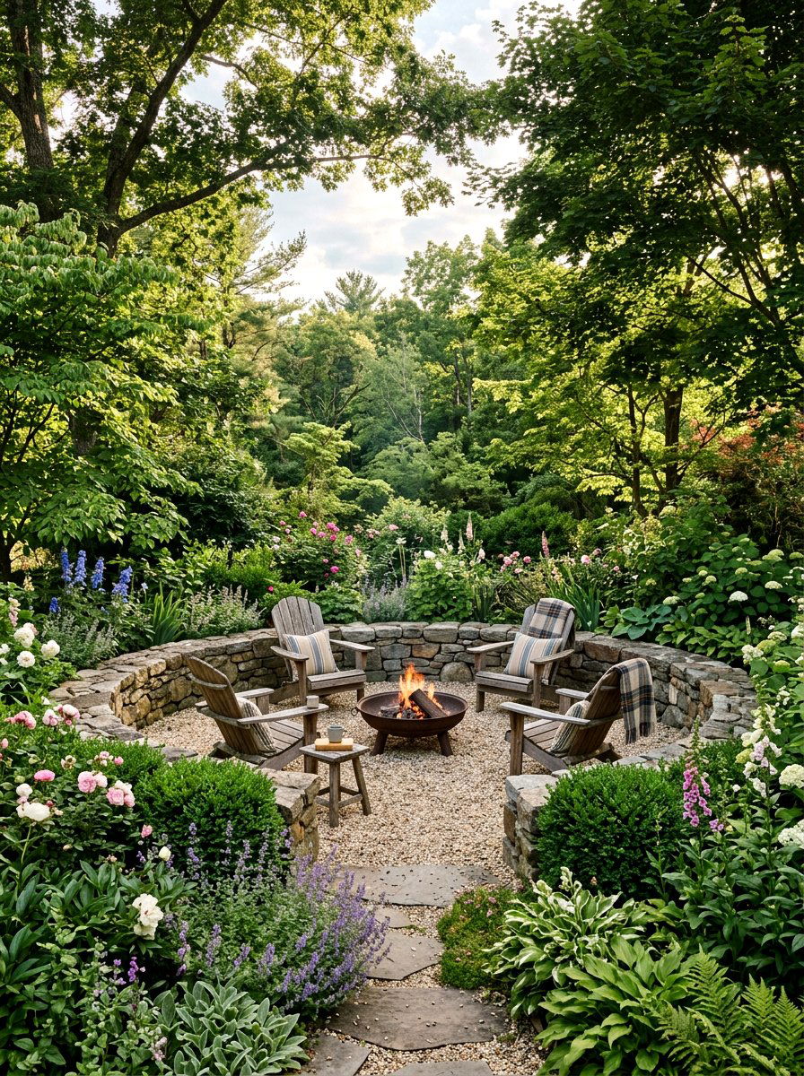 Circular Garden Conversation Pit - 30 conversation pit patio ideas