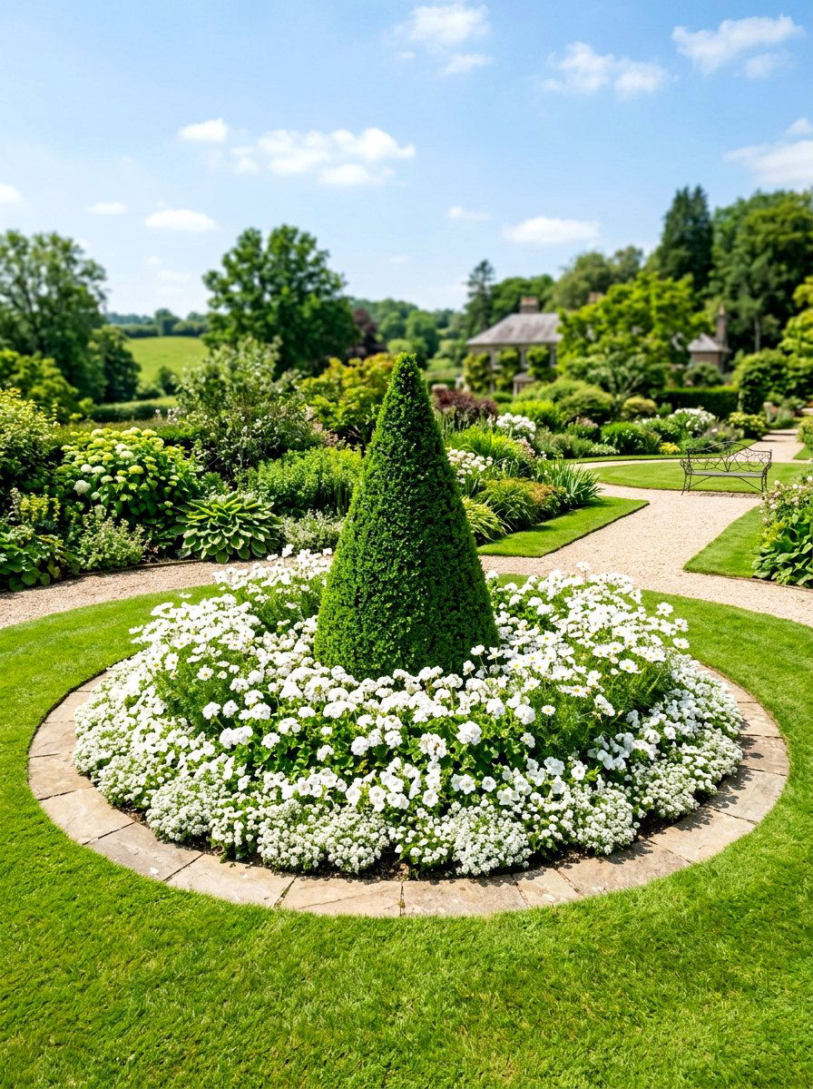 Circular Garden Feature - 30 boxwood garden ideas