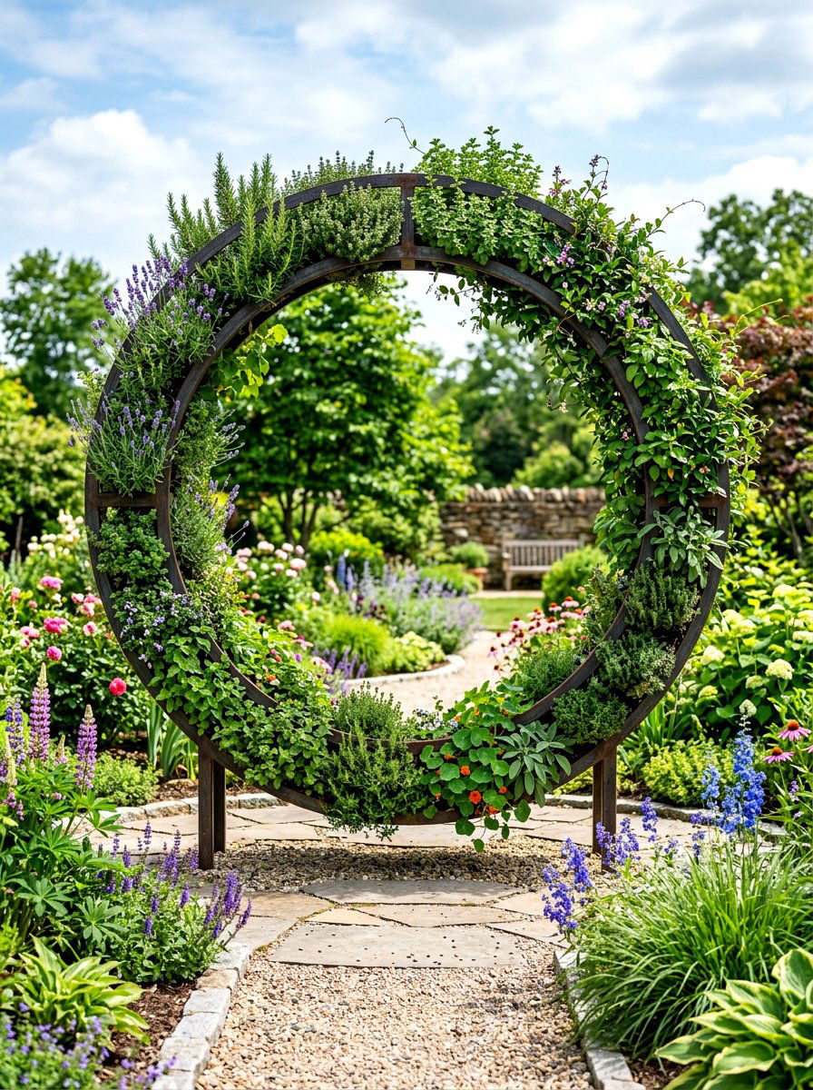 Circular Garden Trellis - 30 herb garden trellis ideas