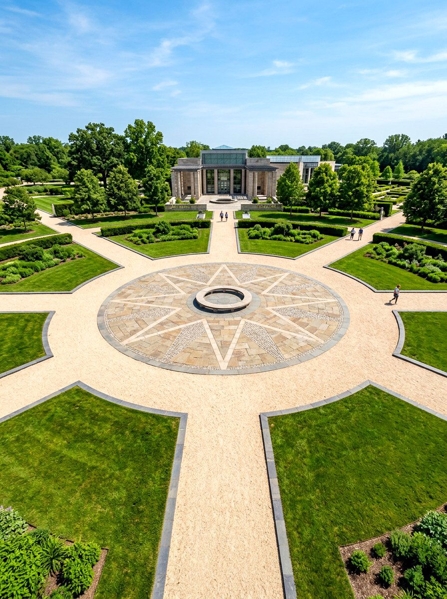 Circular Gravel Intersections - 30 gravel walkway ideas
