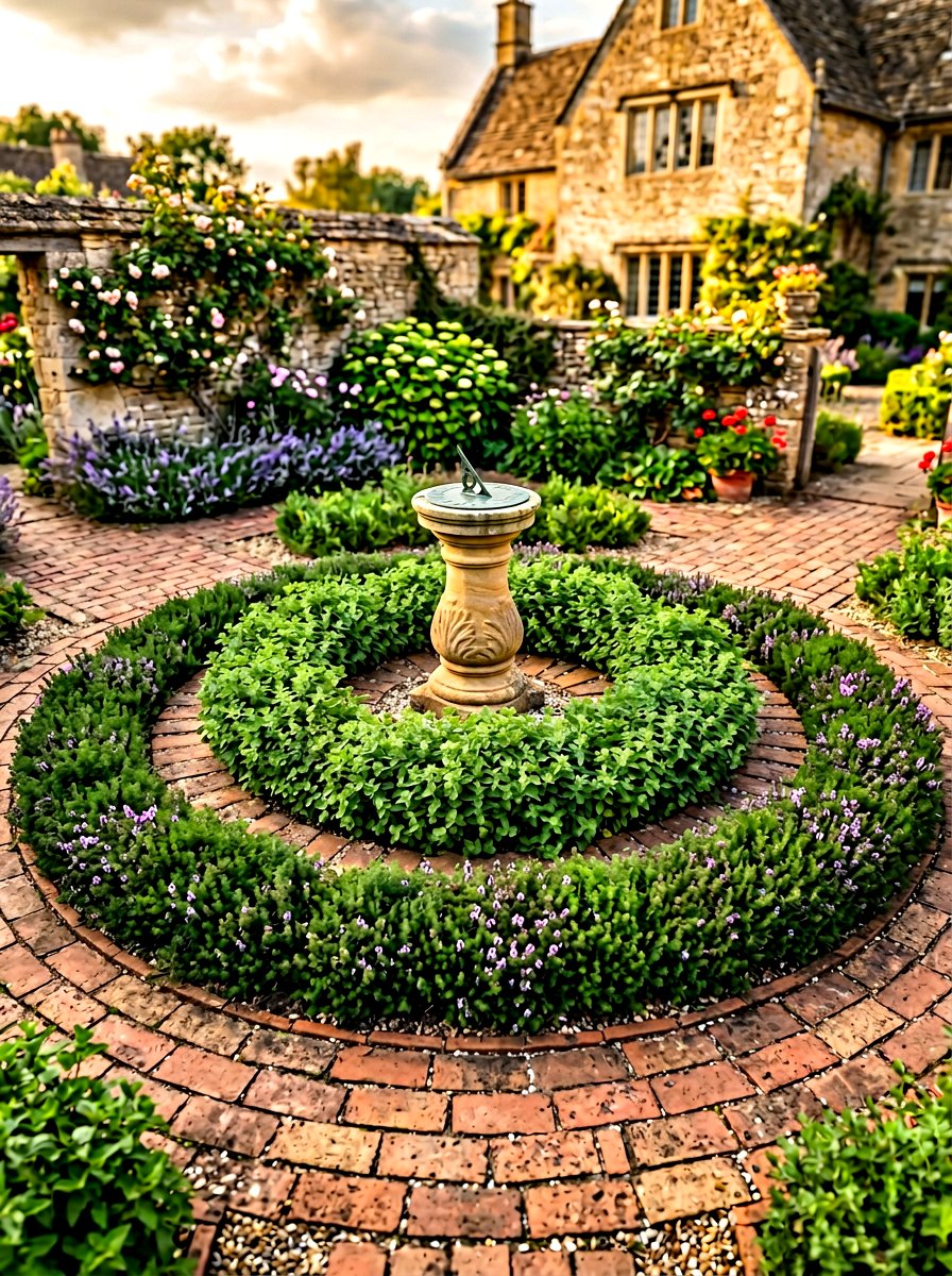 Circular Herb Knot Pattern - 30 herb knot garden ideas
