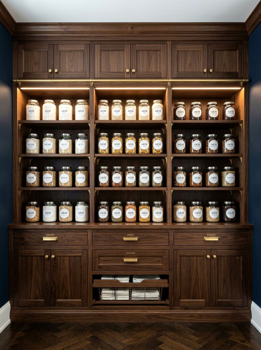 Circular Monogram Pantry Label - 30 pantry labels luxury ideas