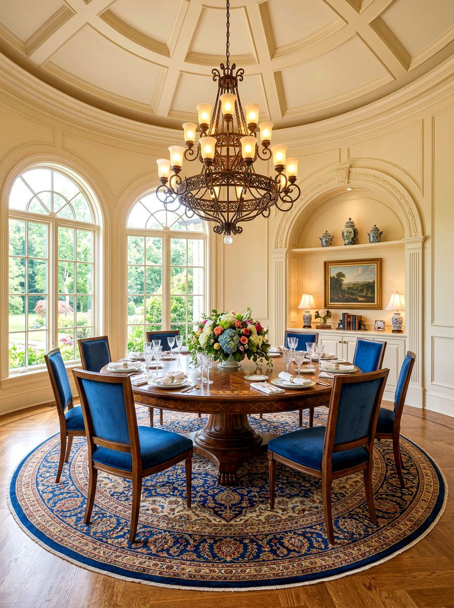 Circular Pedestal Table Room - 30 Tuscan supper room ideas