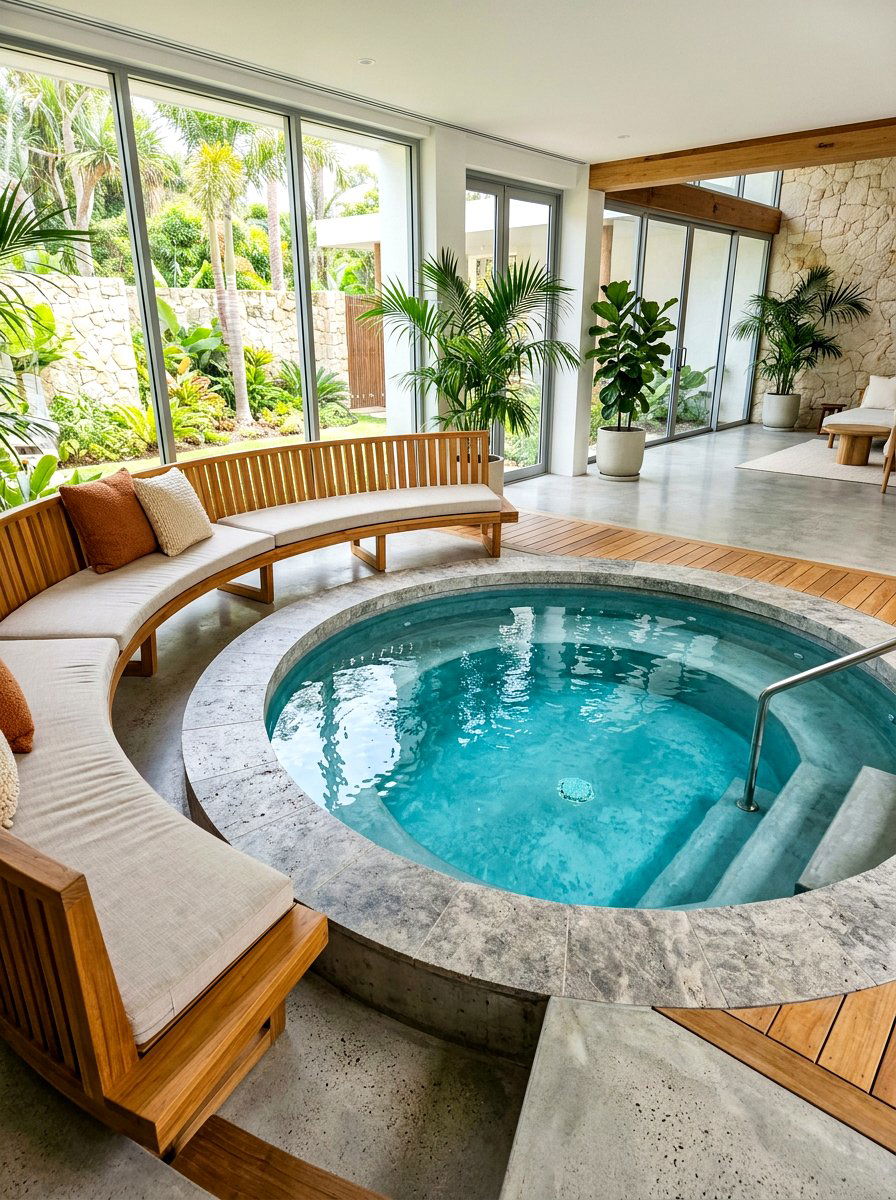 Circular Plunge Pool - 30 small backyard pool ideas