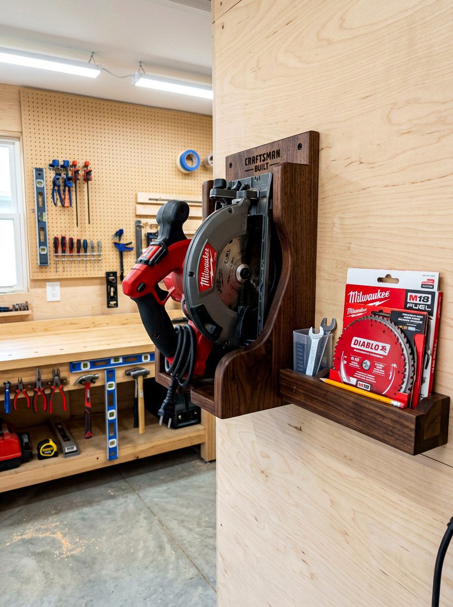 Circular Saw Rack - 30 power tool storage ideas