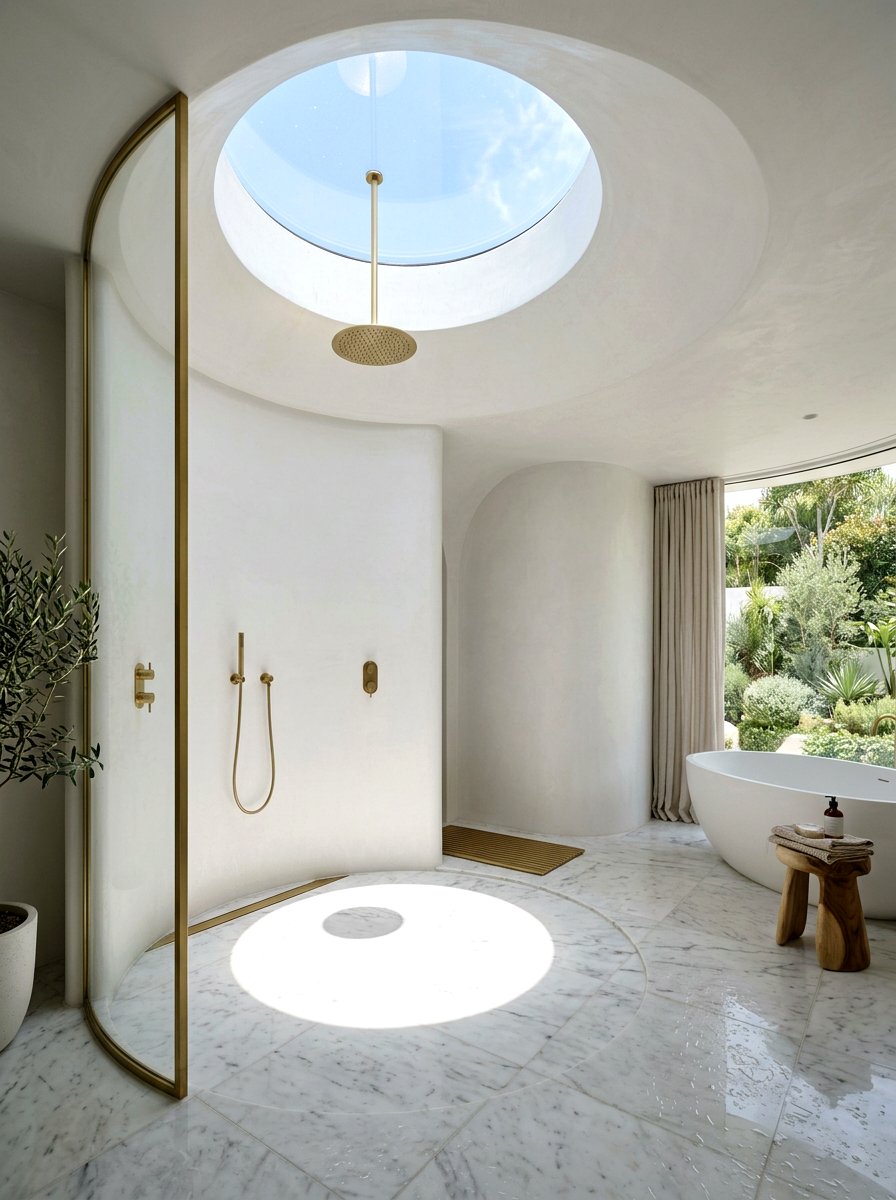 Circular Shower Skylight - 30 shower skylight ideas