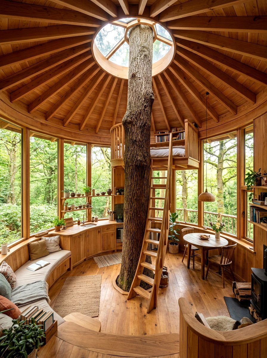 Circular Treehouse - 30 treehouse ideas