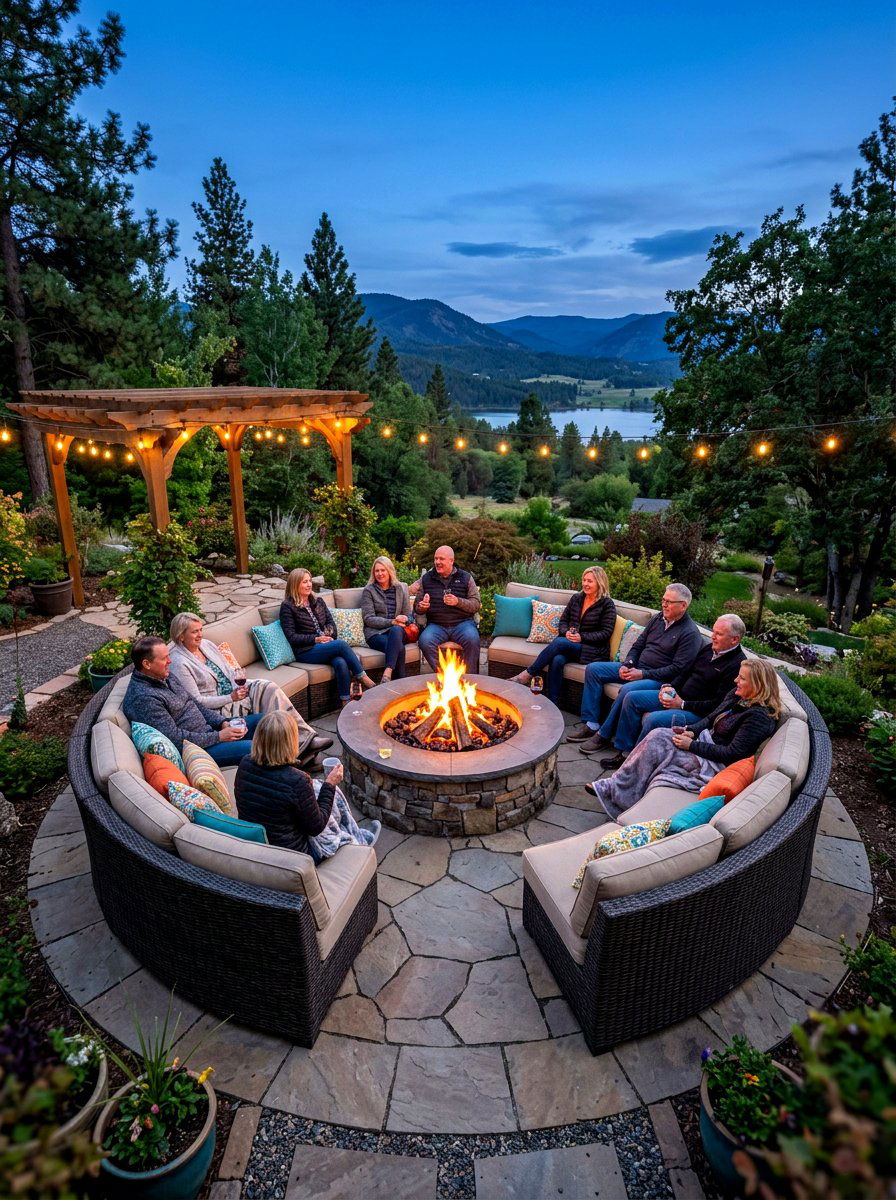 Circular Wicker Seating - 30 all weather wicker patio ideas