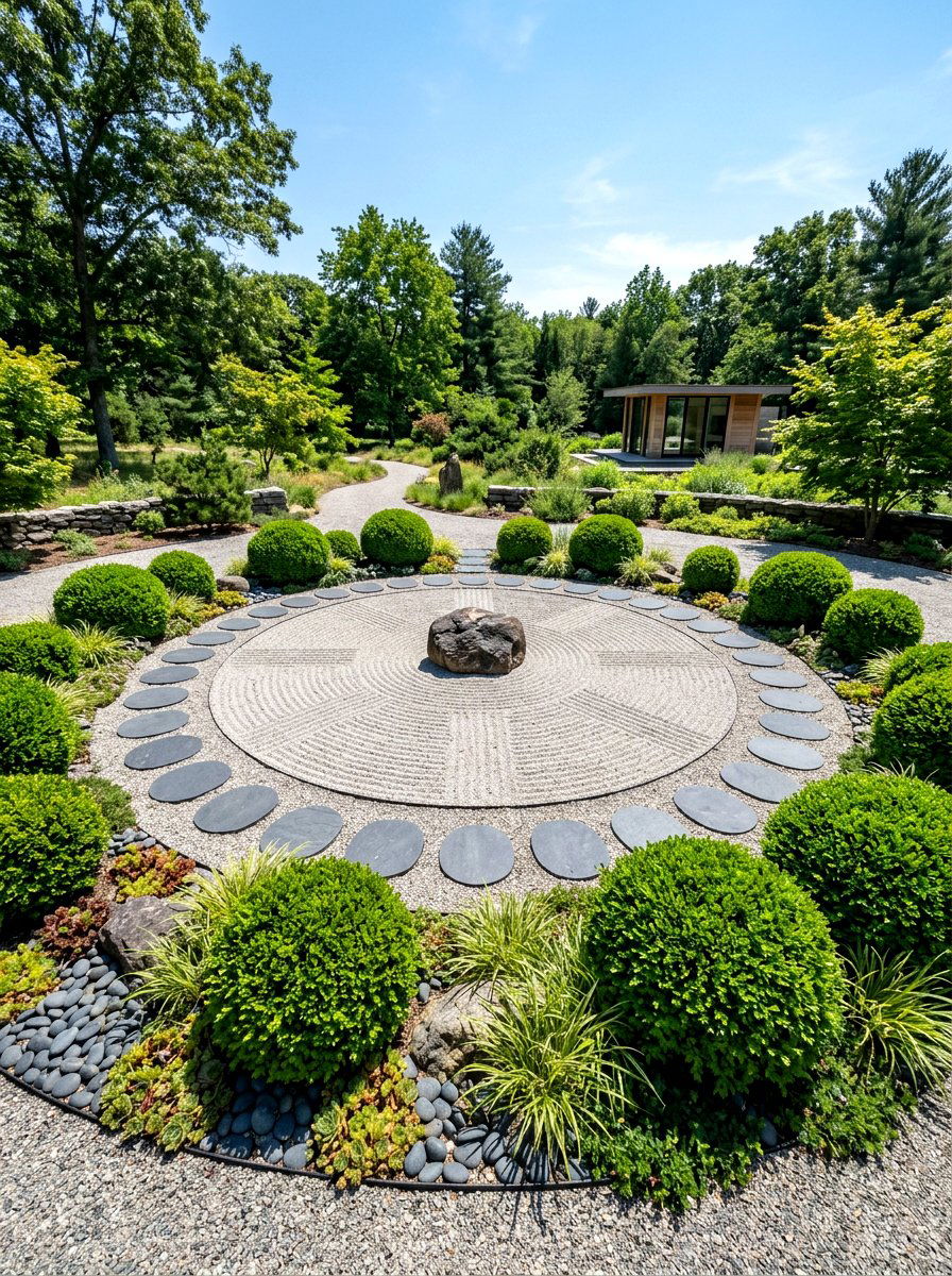Circular Zen Garden - 30 zen garden ideas