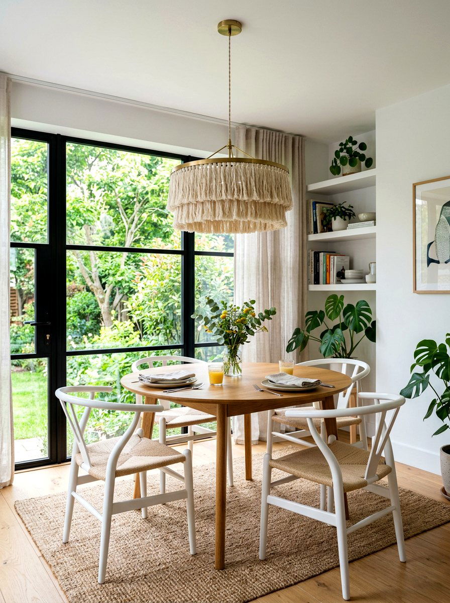 Circular fringe lamp shade - 30 fringed lamp shade ideas