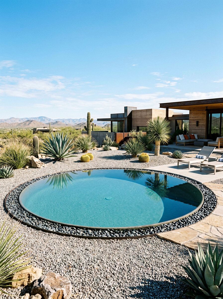 Circular modern pool - 30 modern pool ideas