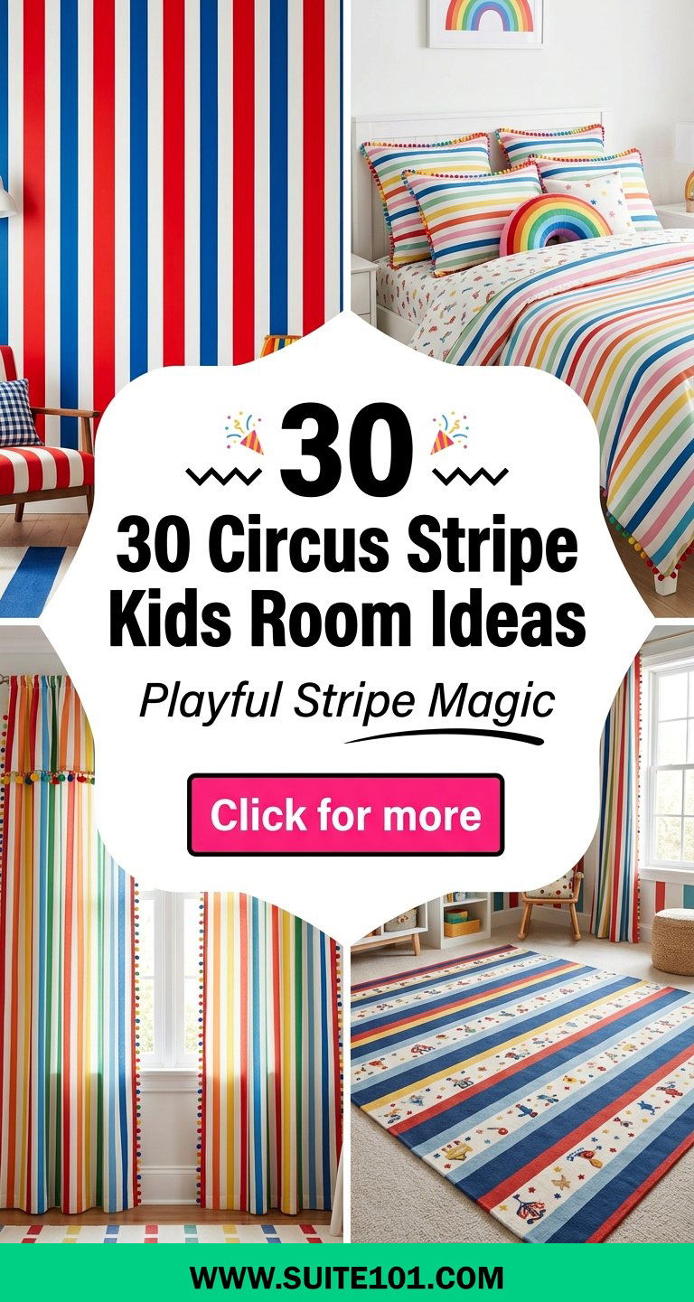 Circus Stripe Kids Room Ideas 30 Playful Stripes Kids Love - Circus Stripe Kids Room Ideas: 30 Playful Stripes Kids Love