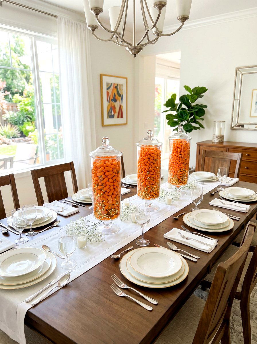 Circus peanut jar centerpieces - 30 vintage circus decor ideas