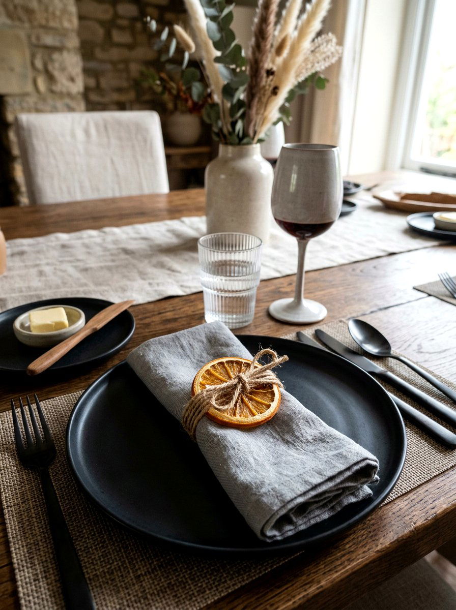 Citrus Napkin Ring - 30 dried orange decor ideas