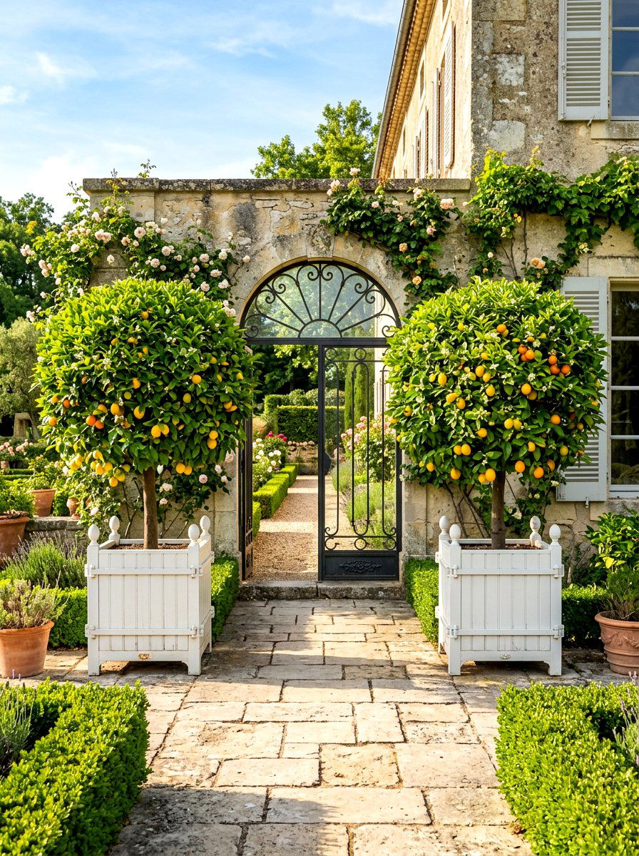 Citrus Topiary Patio