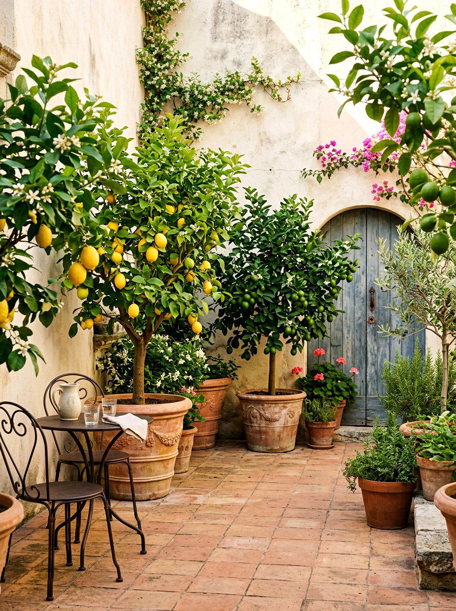 Citrus Tree Courtyard - 30 edible landscaping ideas