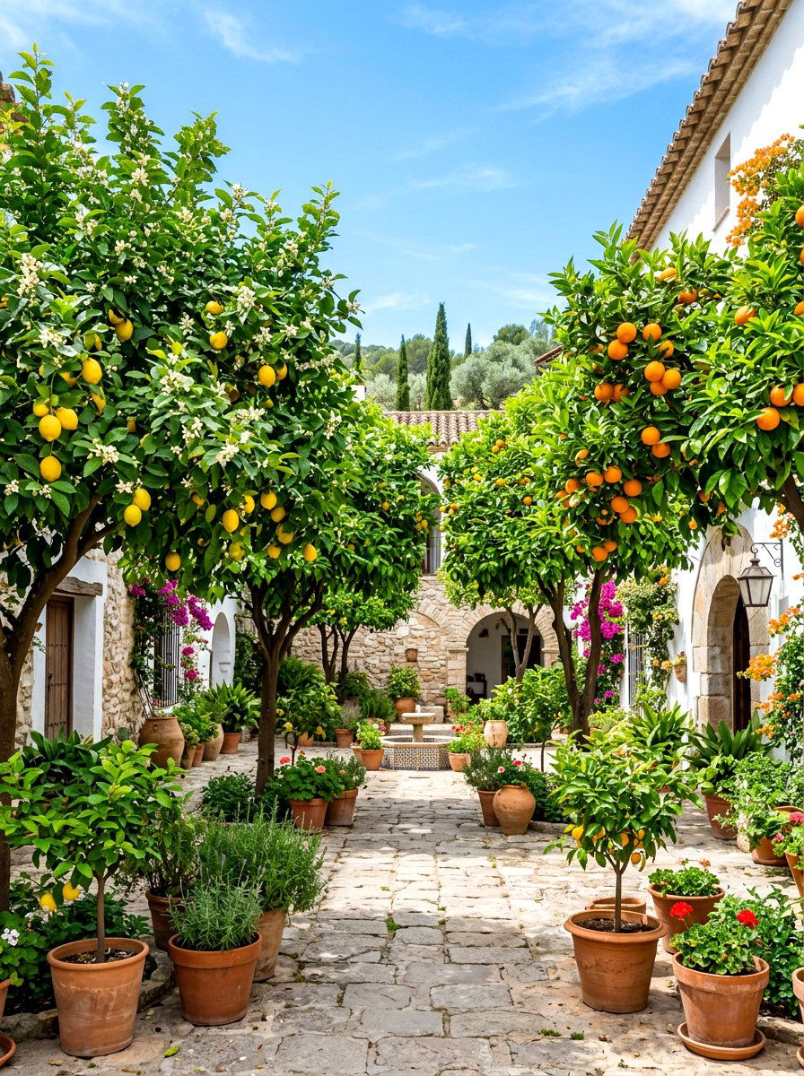 Citrus Tree Grove - 30 fragrance garden ideas