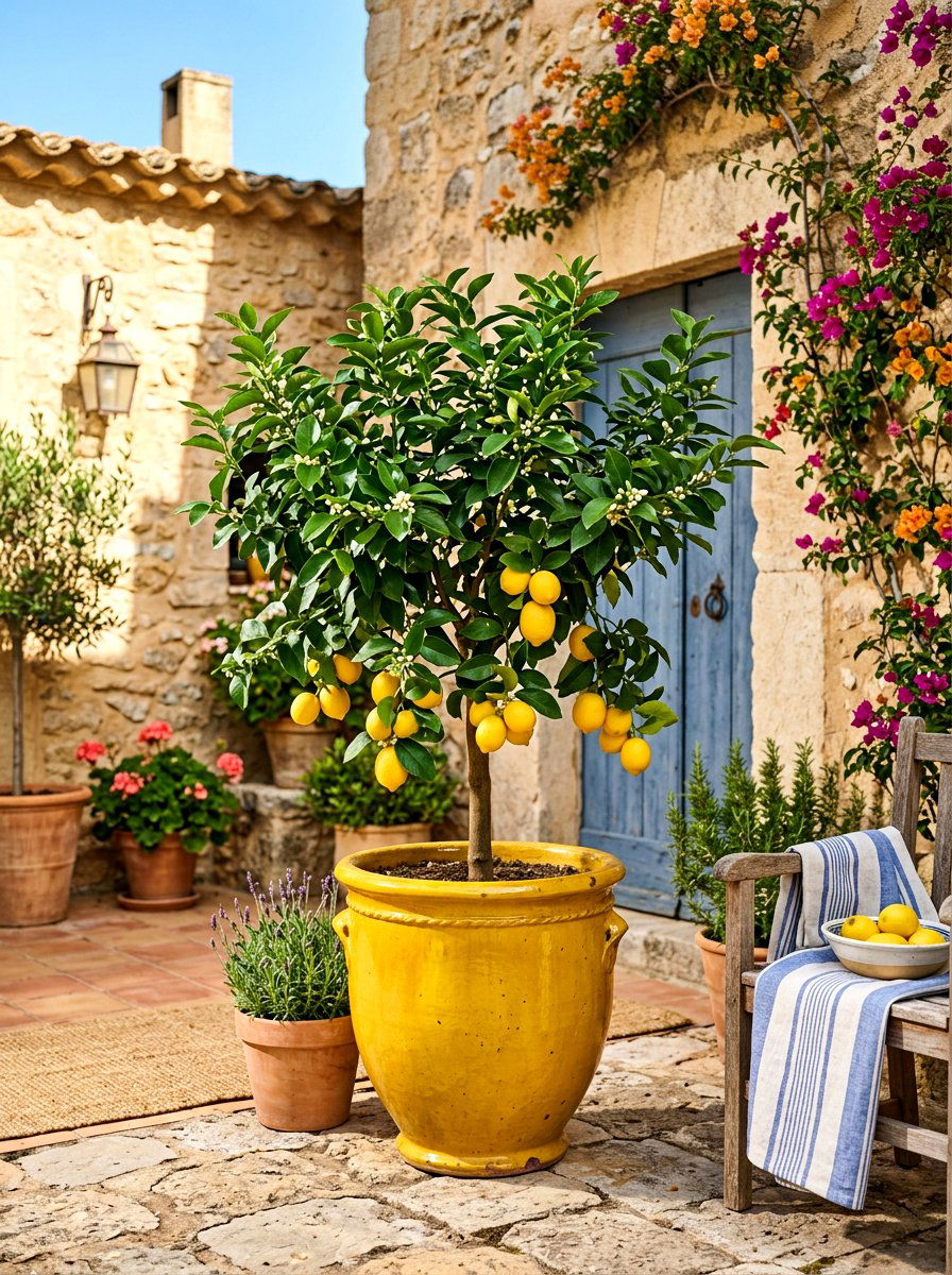 Citrus Tree In Pot - 30 patio container garden ideas