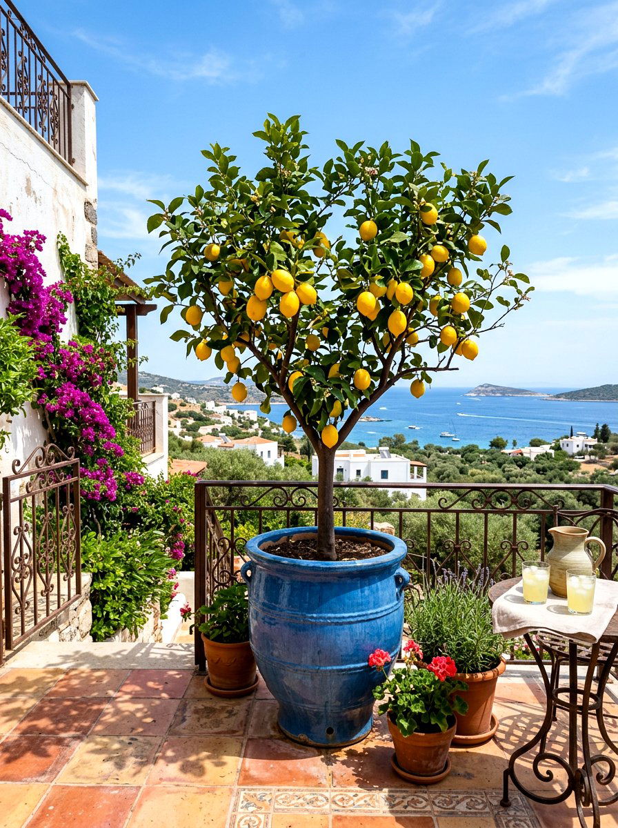 Citrus Tree Patio Containers - 30 porch planter arrangement ideas for summer