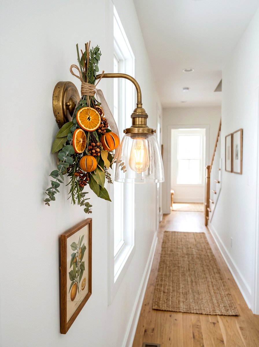 Citrus Wall Sconce - 30 dried orange decor ideas