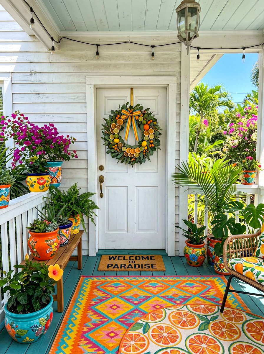 Citrus Wreath - 30 door wreath ideas