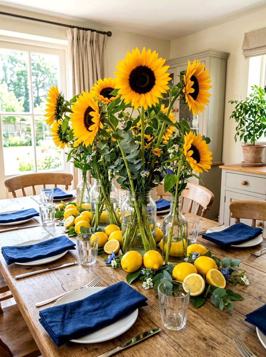 Citrus baby shower decor - 30 lemon tablescape ideas