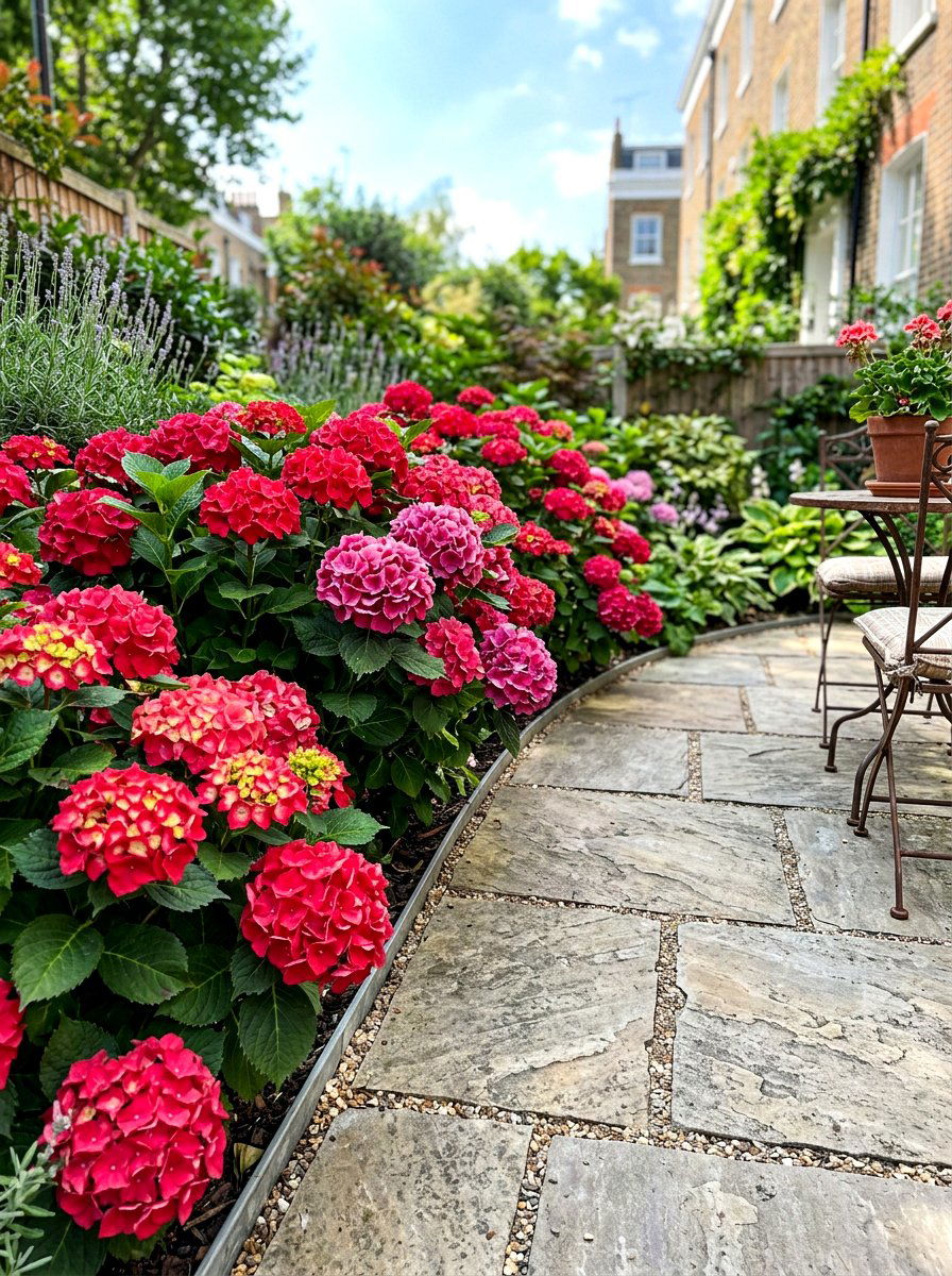 Cityline hydrangea patio edge - 30 hydrangea border ideas