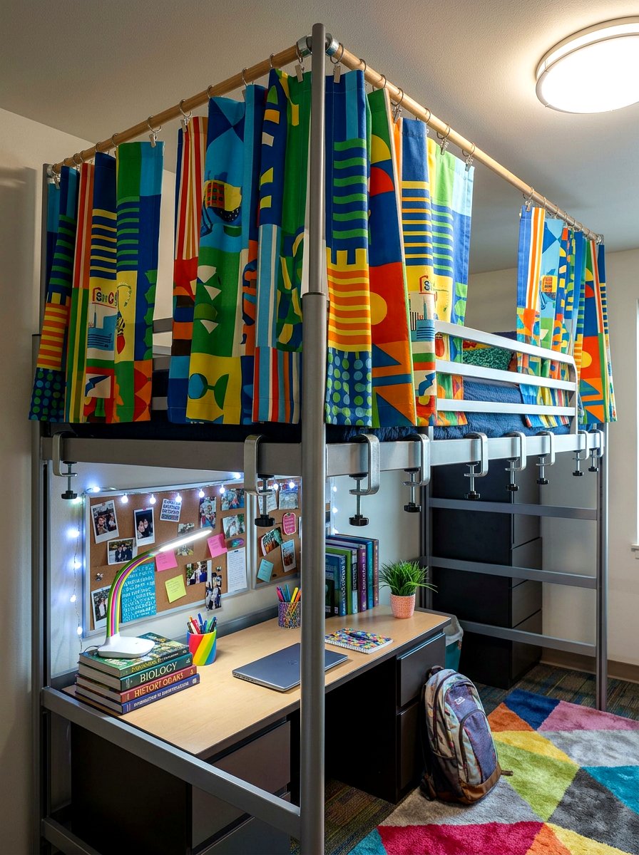 Clamp On Curtain Support - 30 no drill curtain ideas