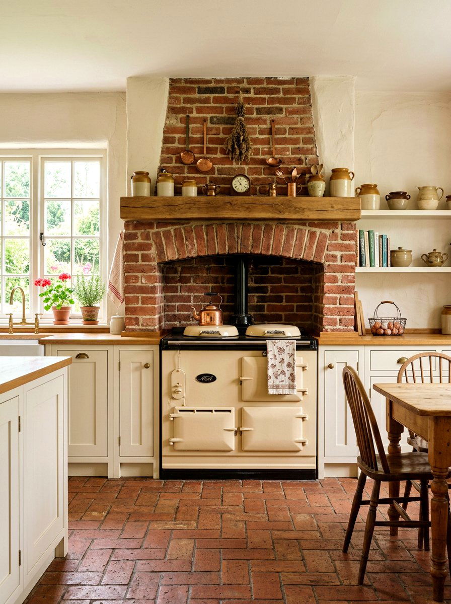Classic AGA Stove Kitchen - 30 heritage kitchen decor ideas