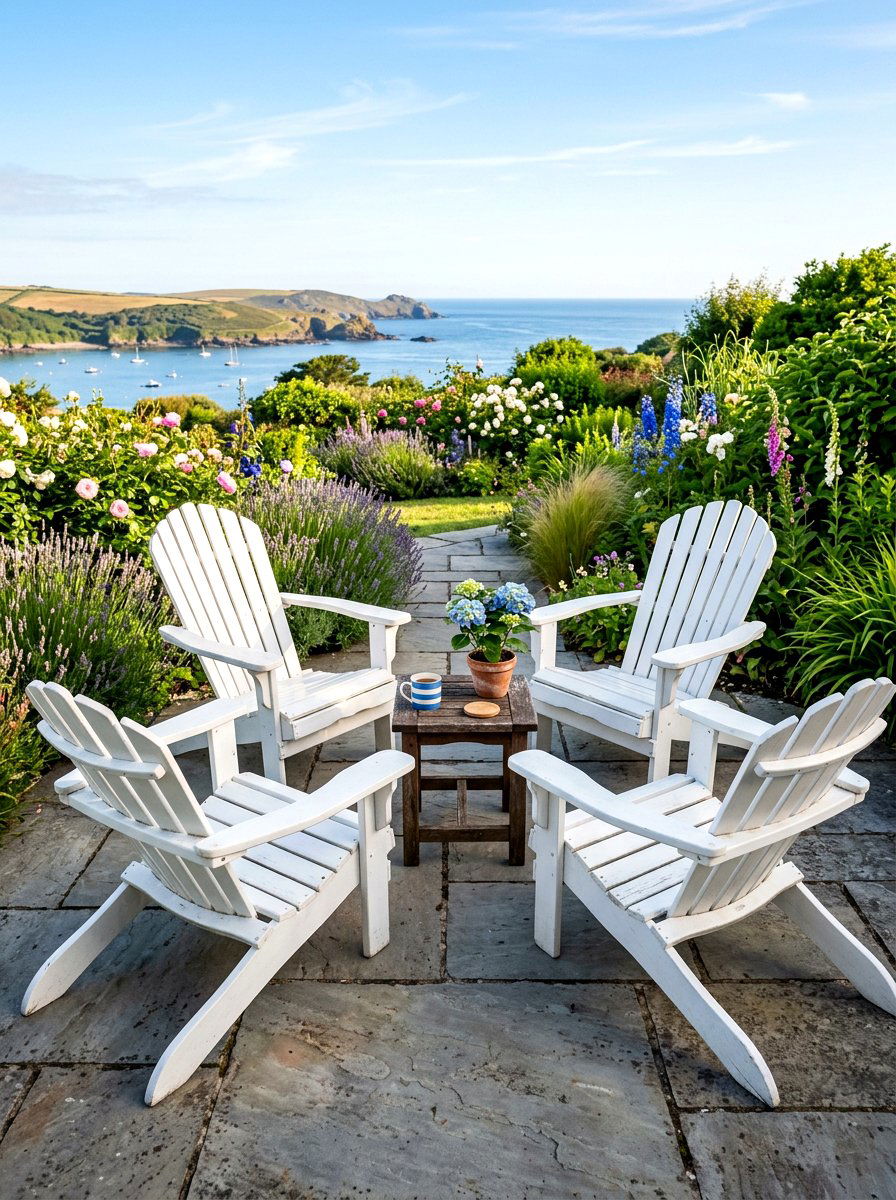 Classic Adirondack Chair Layout - 30 Nancy Meyers patio ideas