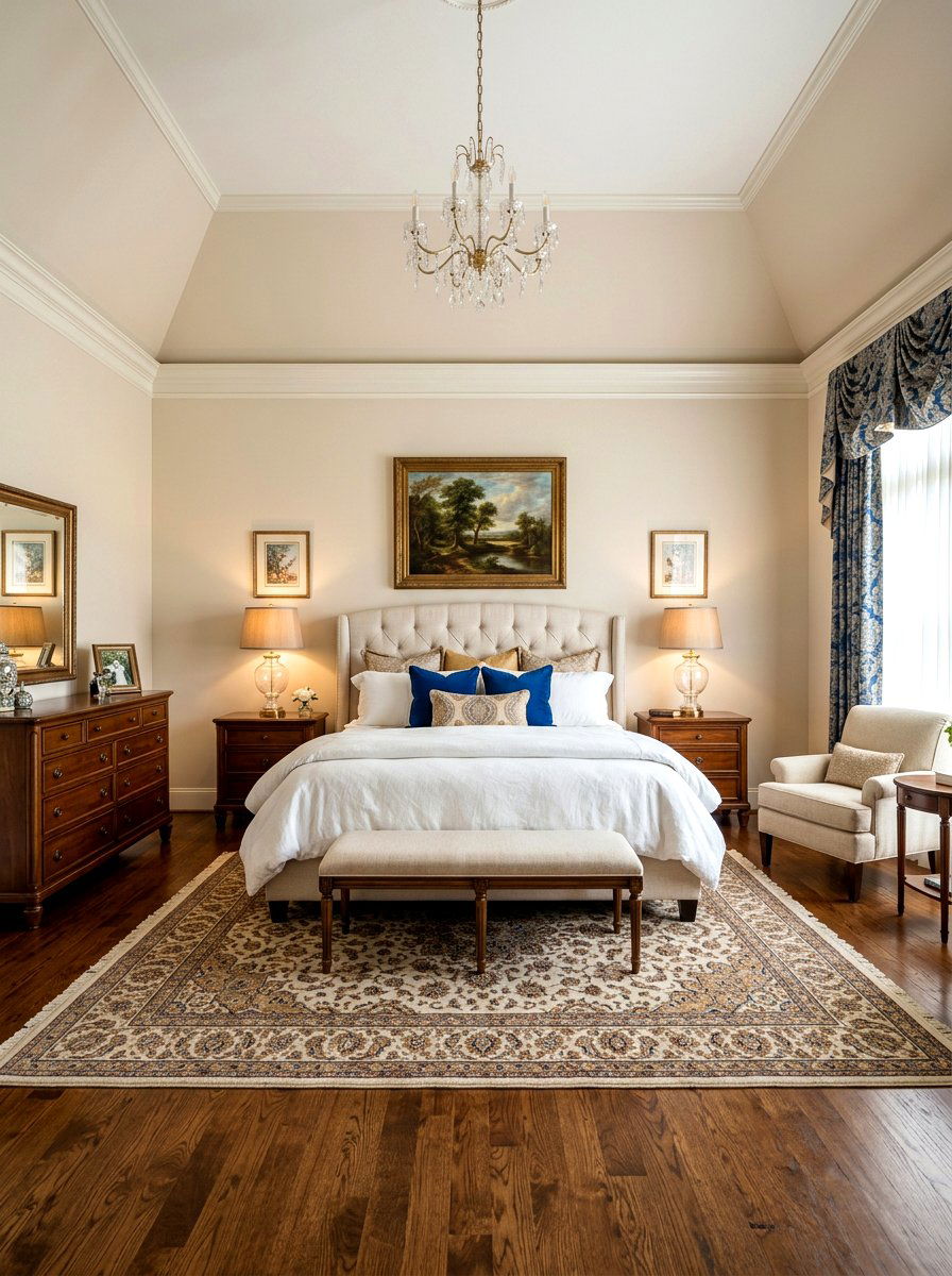 Classic Bedroom With Nightstand Lamp - 30 bedroom lighting ideas