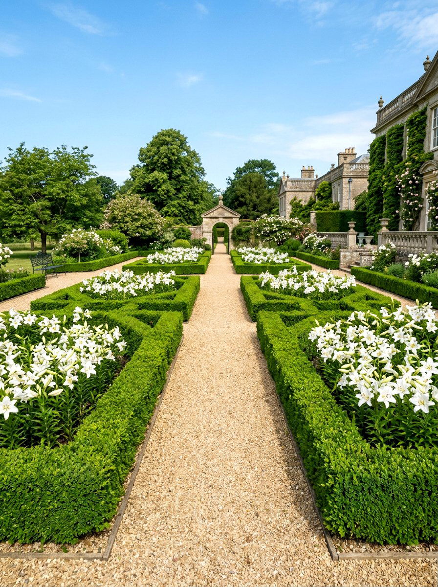 Classic Box Hedge Border - 30 parterre garden ideas