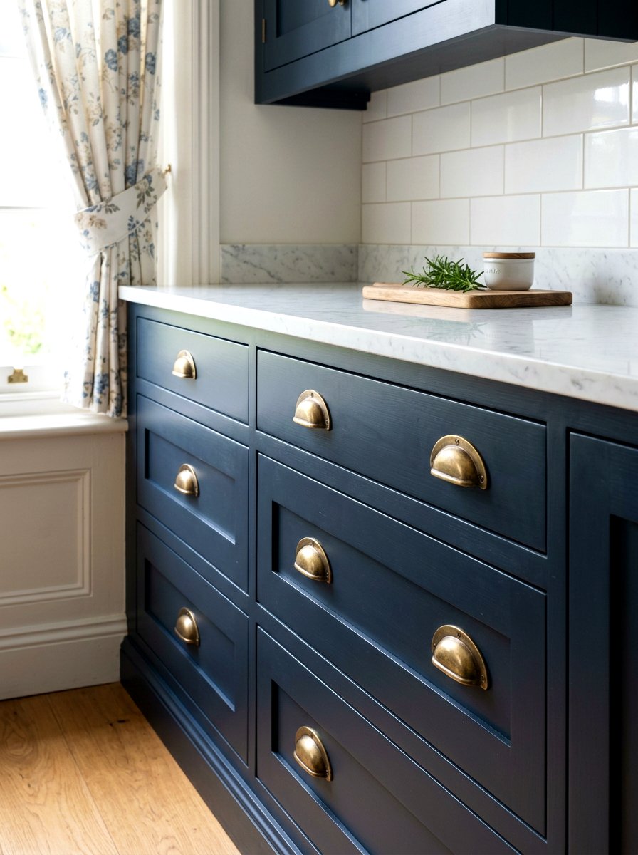 Classic Brass Cup Handles - 30 English cottage kitchen ideas