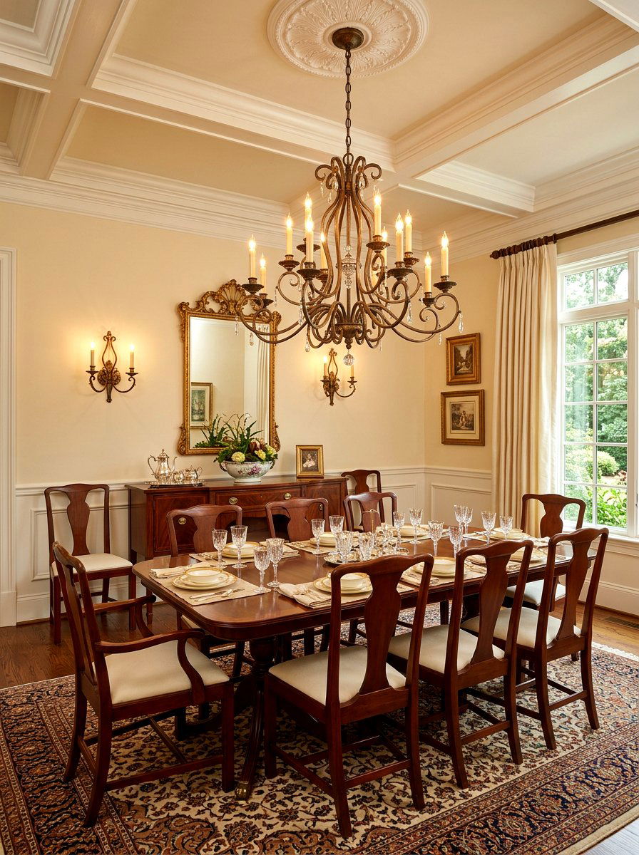 Classic Candle Style Chandelier - 30 classic dining room chandelier ideas