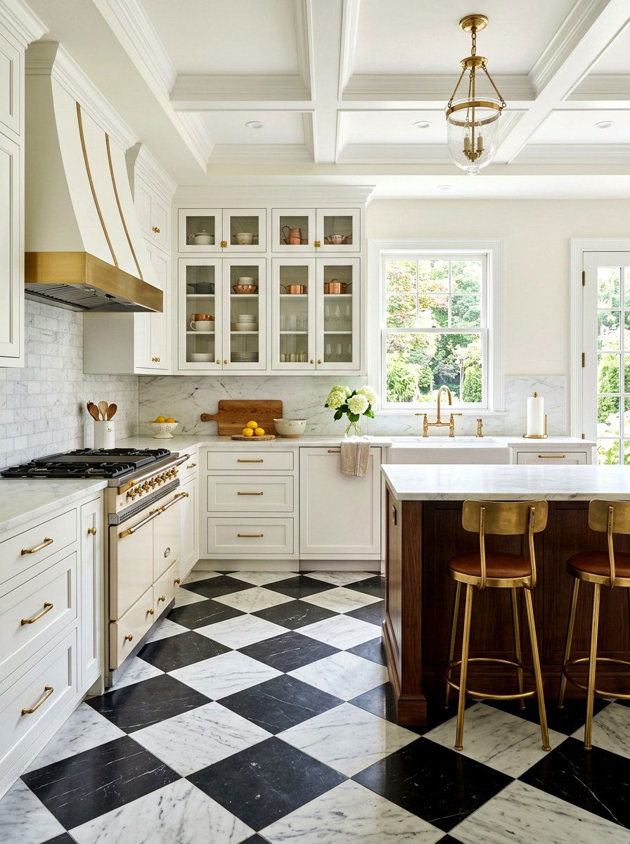 Classic Checkerboard Floor - 30 heritage home decor ideas