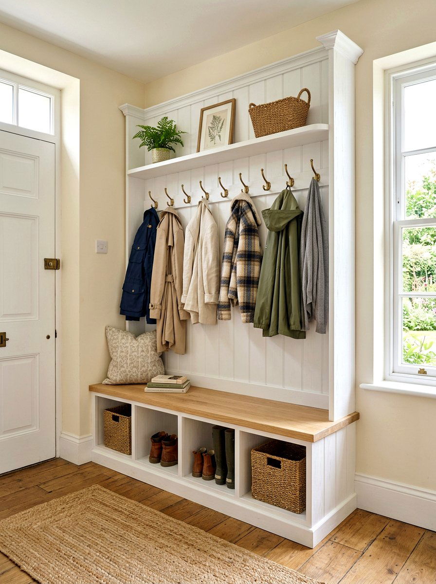 Classic Coat Storage - 30 spring hallway refresh ideas