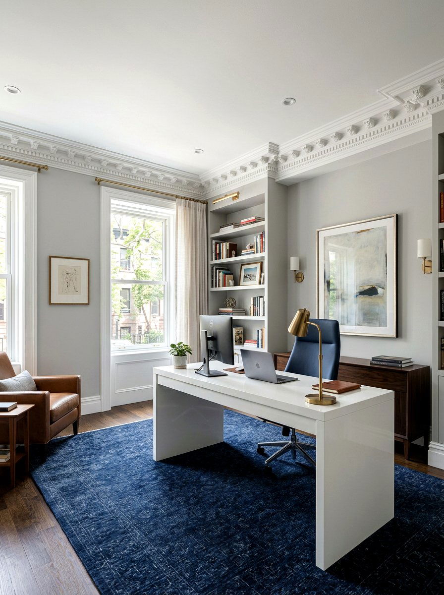 Classic Crown Molding Detail - 30 office wall molding ideas