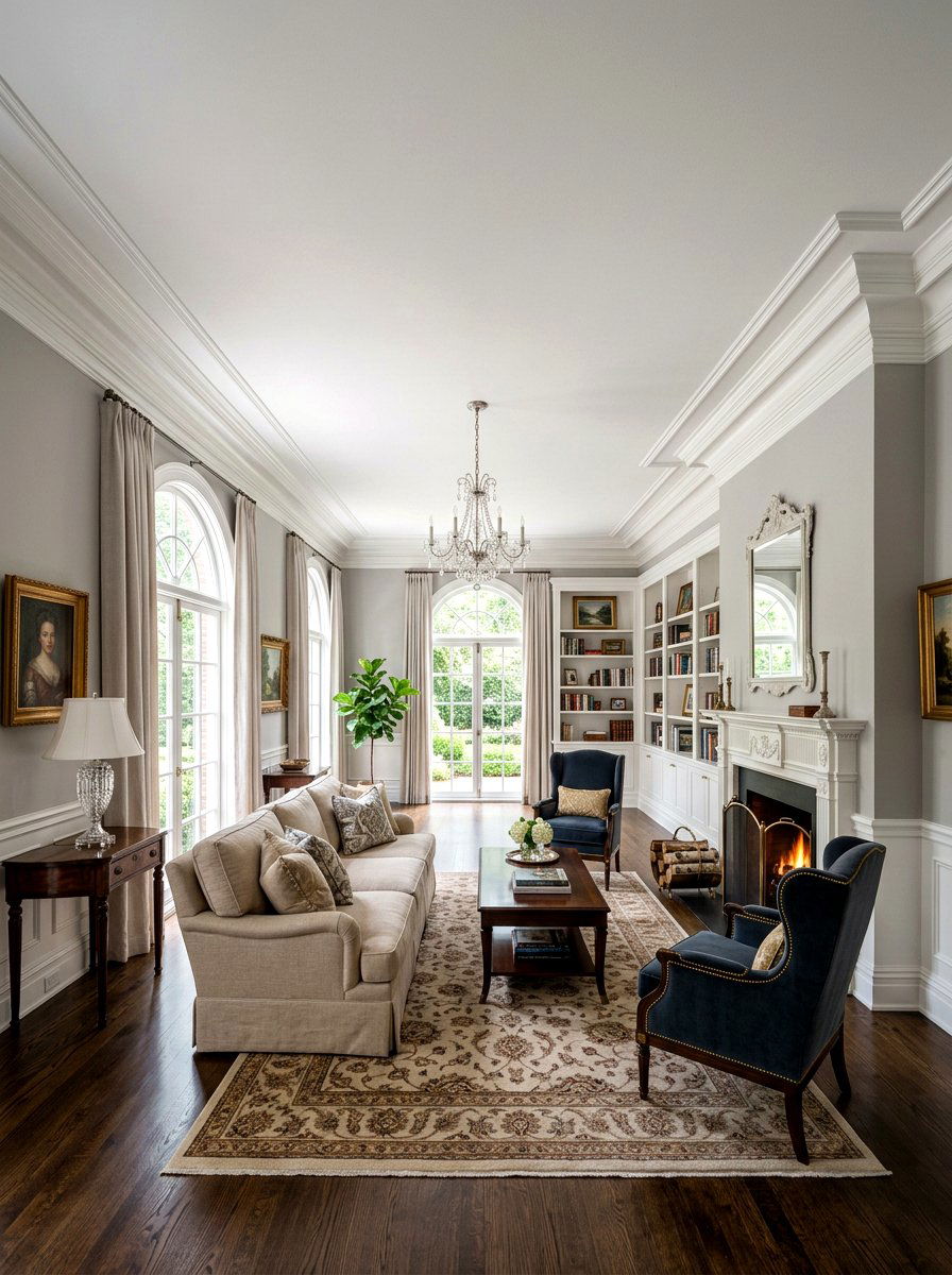 Classic Crown Molding Interior - 30 classic traditional living room ideas