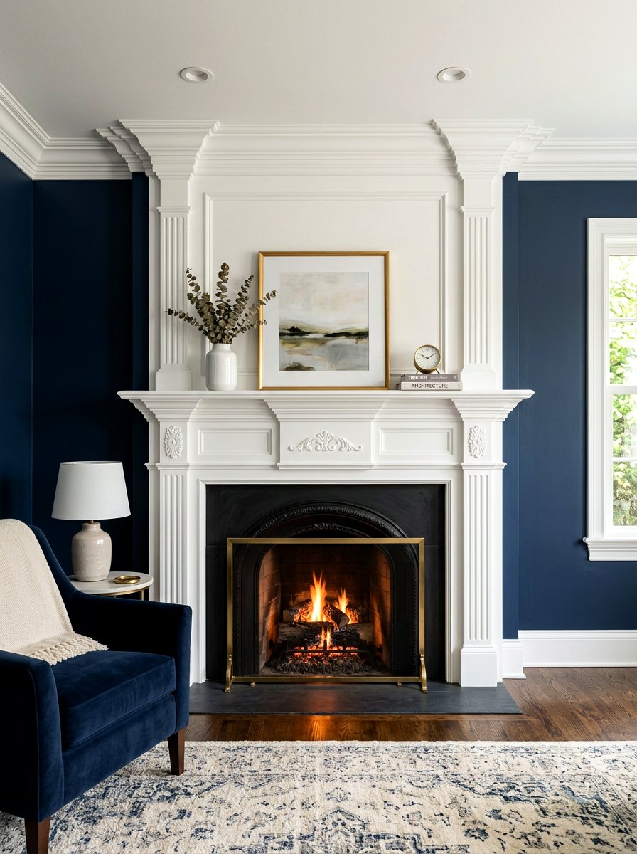Classic Crown Molding Mantel - 30 traditional fireplace mantel ideas