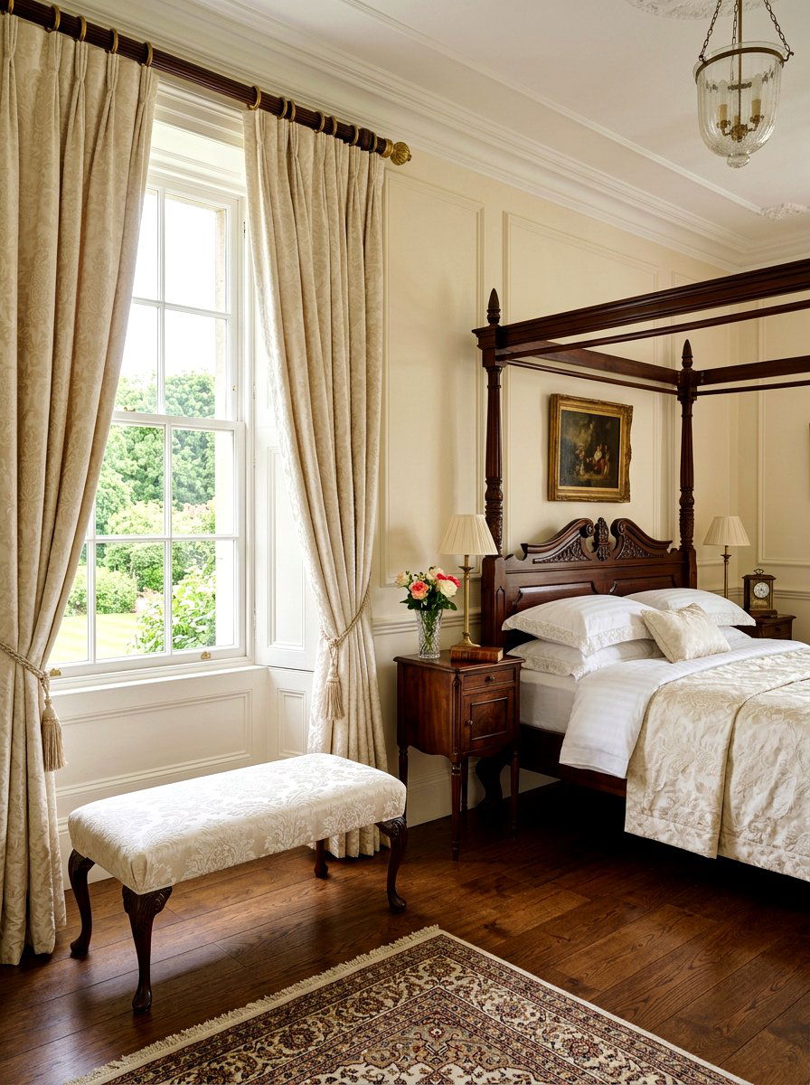 Classic Damask Pattern - 30 traditional bedroom ideas