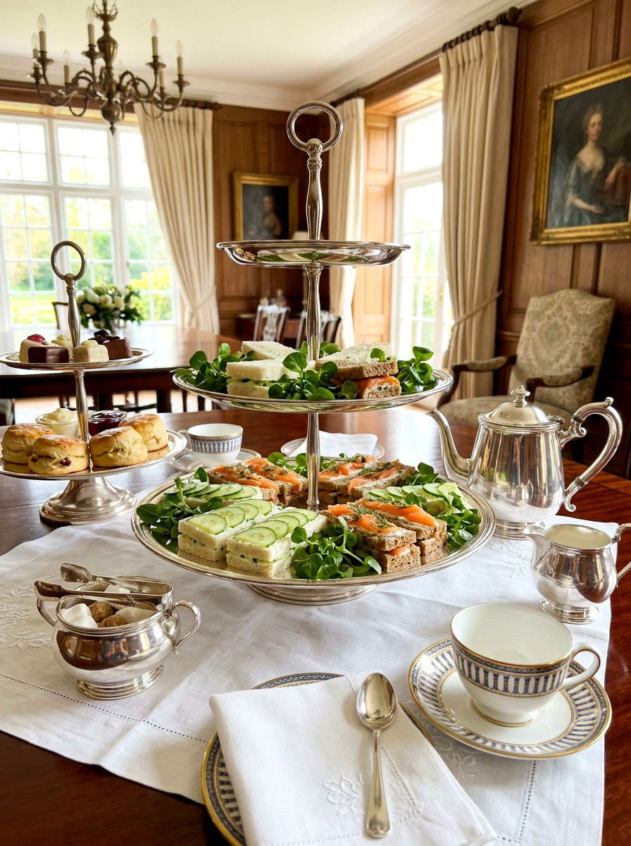 Classic Finger Sandwich Platter - 30 English tea tablescape ideas