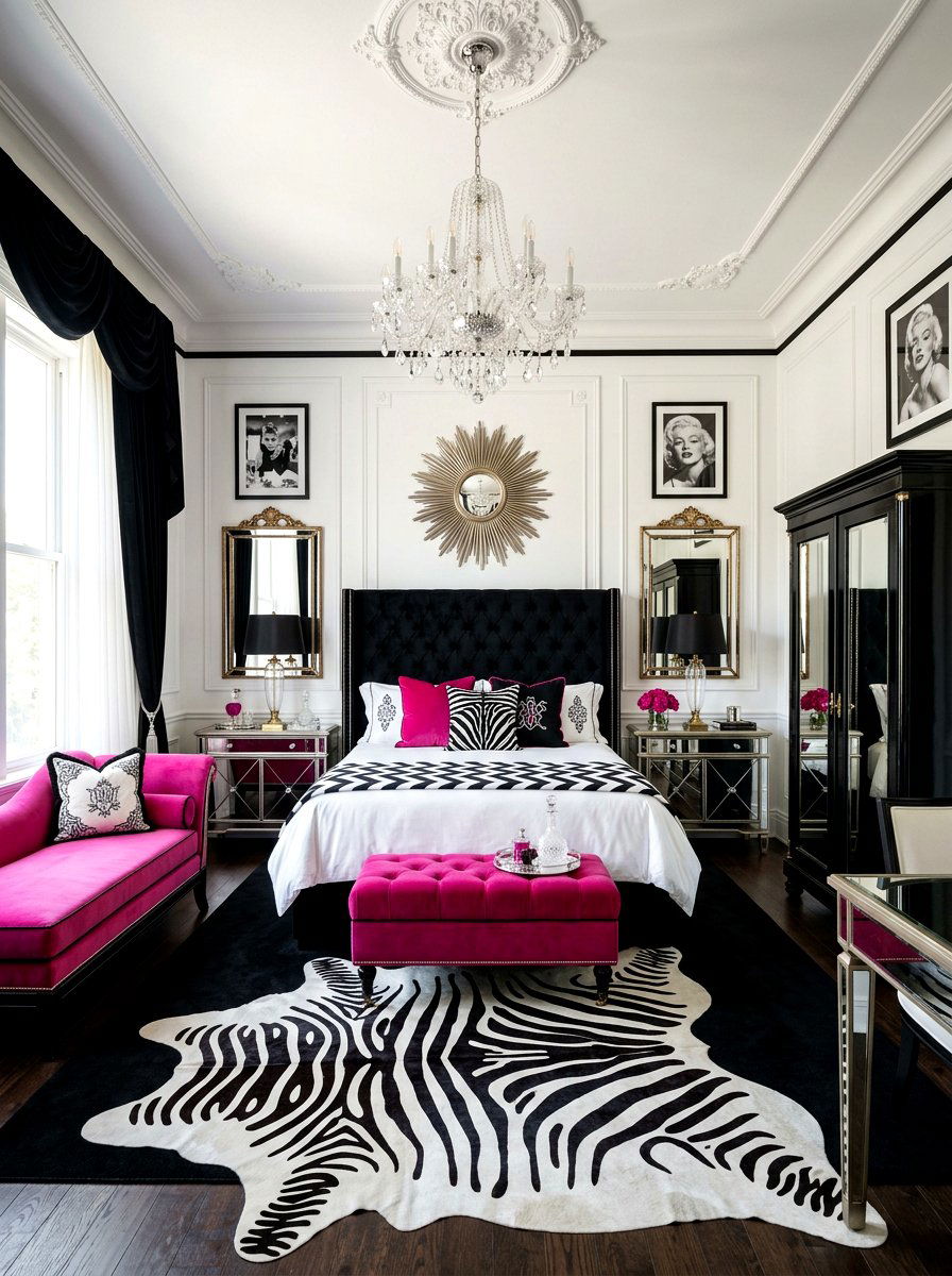 Classic Hollywood Regency Room - 30 girl teen room vintage ideas
