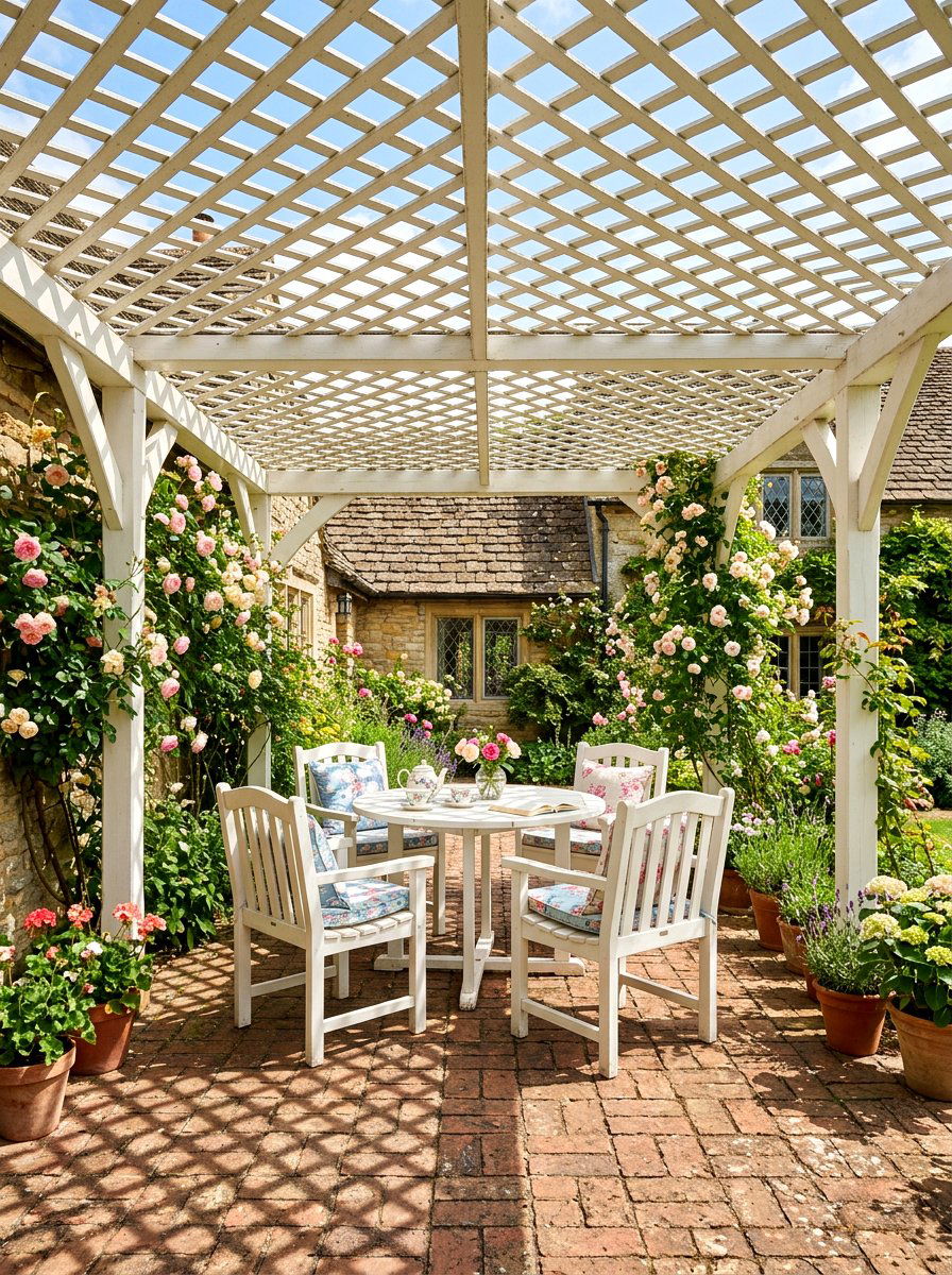 Classic Lattice Roof - 30 attached patio cover ideas