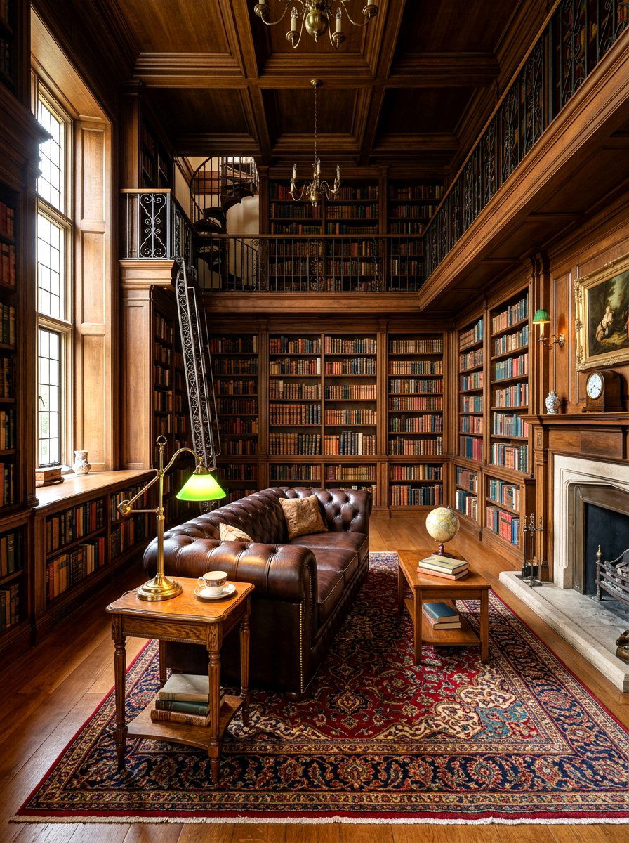 Classic Library Style Room - 30 analog living room ideas