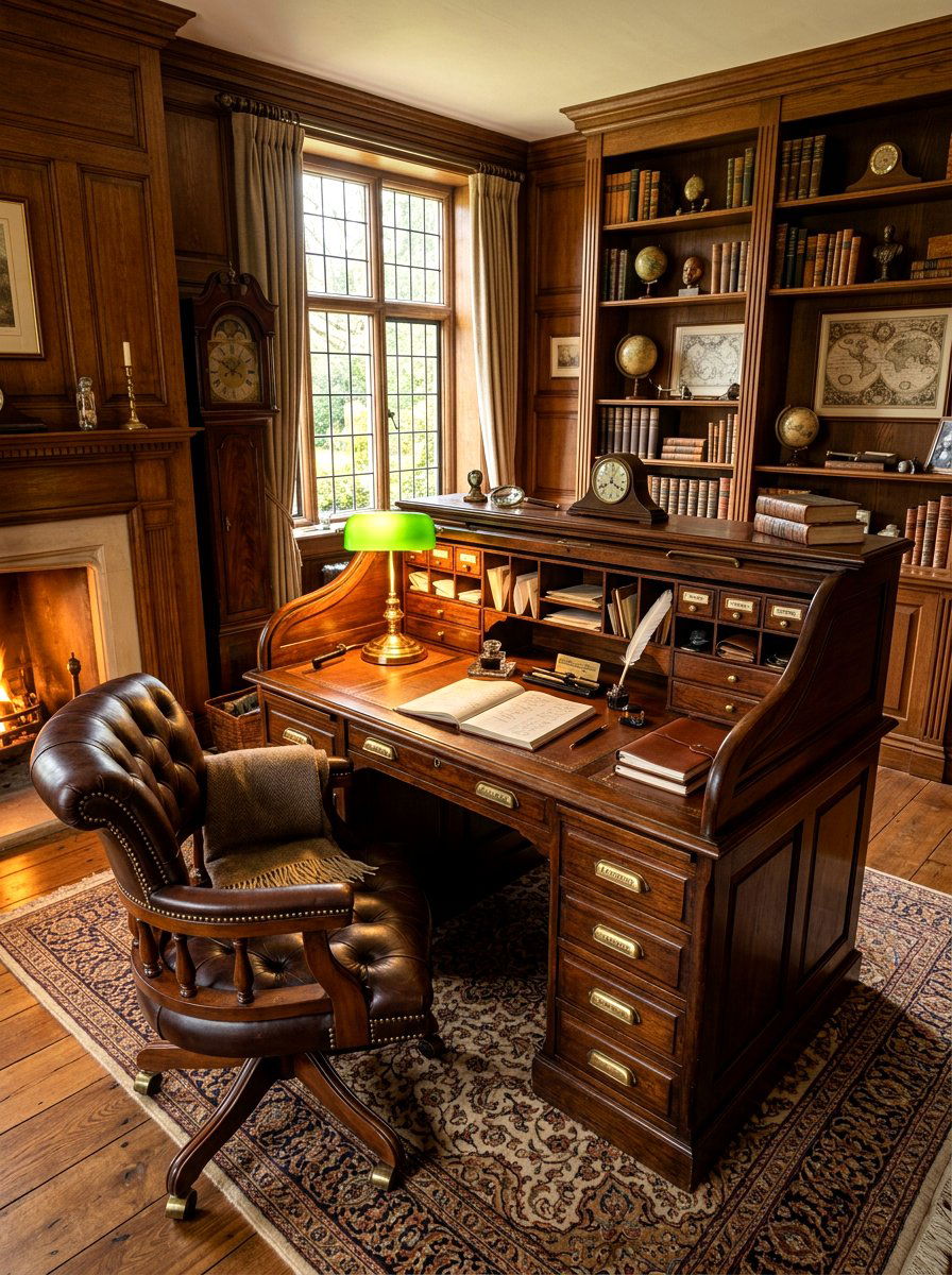 Classic Locking Desk - 30 home office desk ideas
