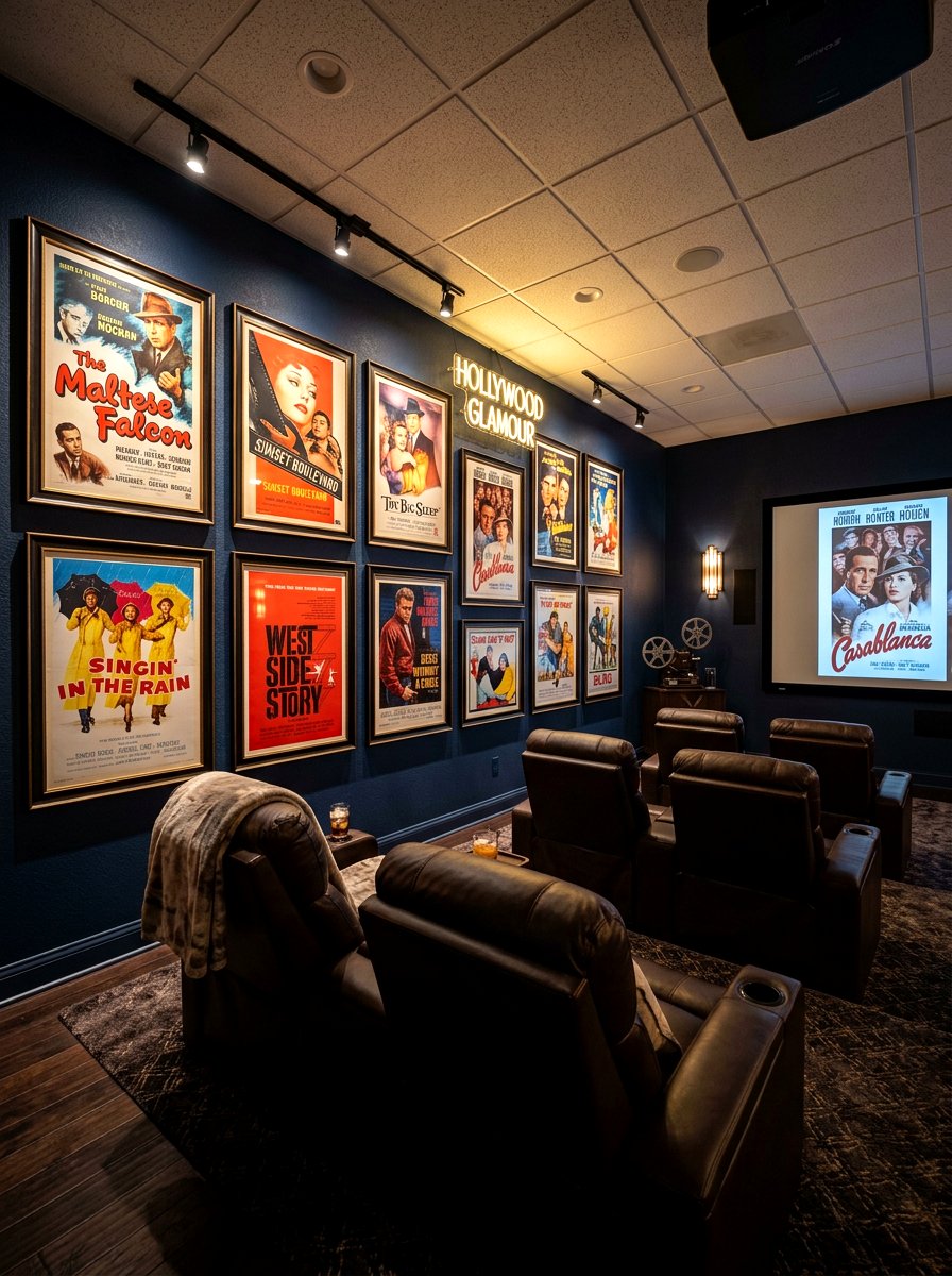 Classic Movie Poster Gallery - 30 vintage collage wall ideas