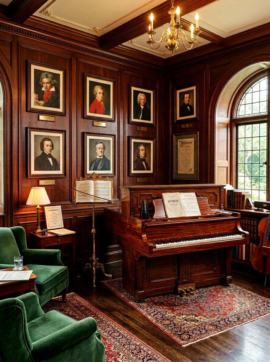 Classic Music Room - 30 dark academia room ideas