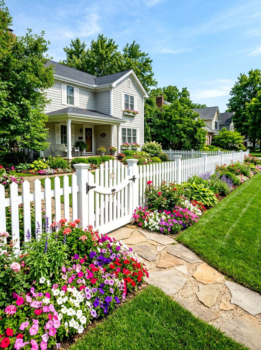Classic Picket Fence - 30 cheap fence ideas